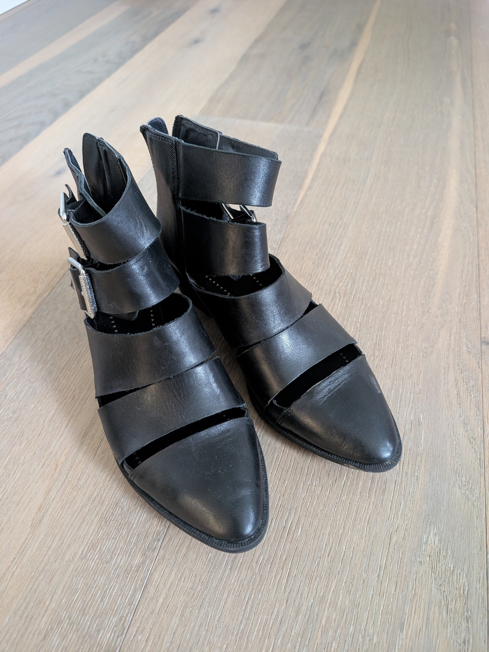 Sam Edelman Black Cutout Ankle Boots